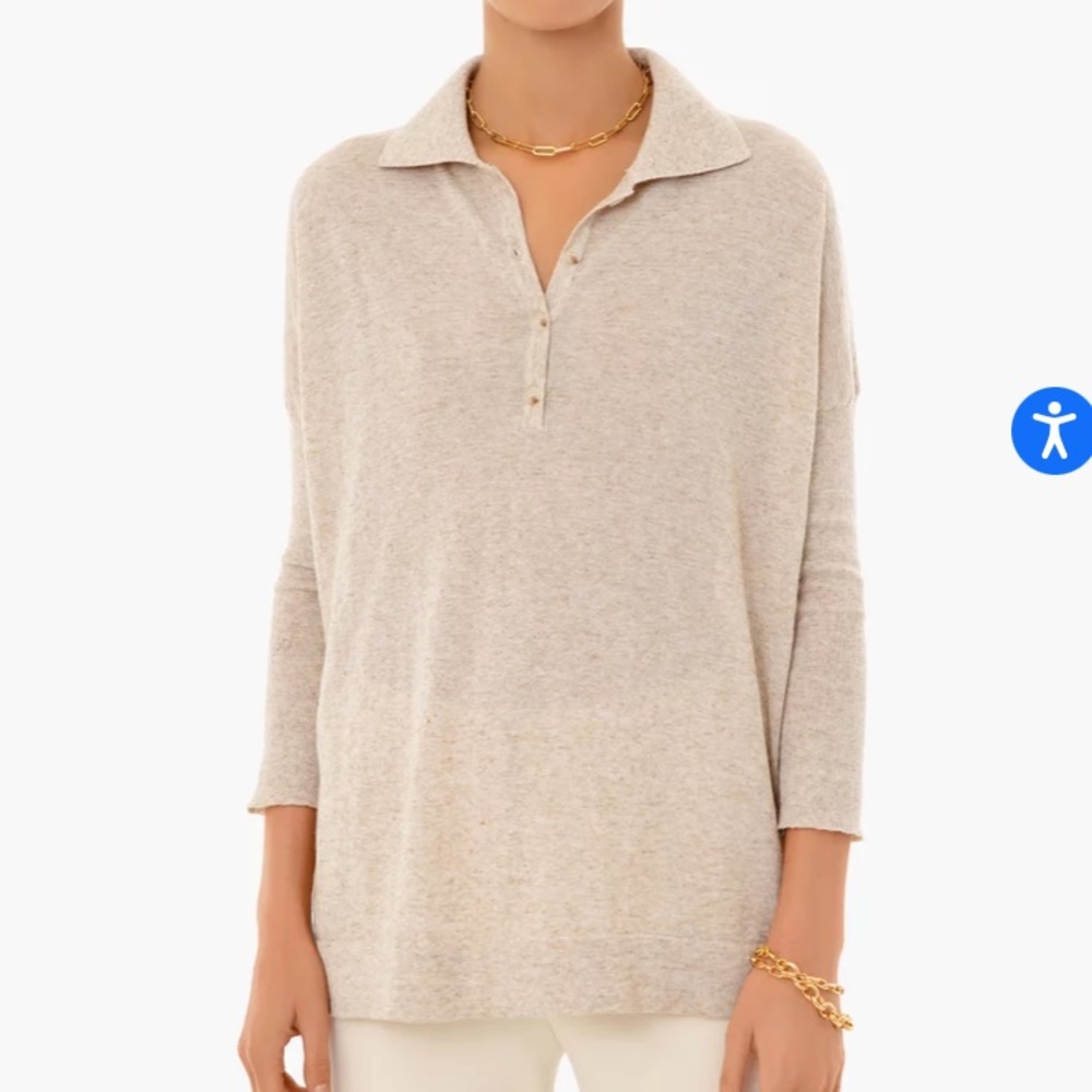 Tuckernuck Ecru Clayton Knit Polo
